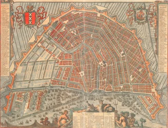 Mapa de Ámsterdam en 1692
